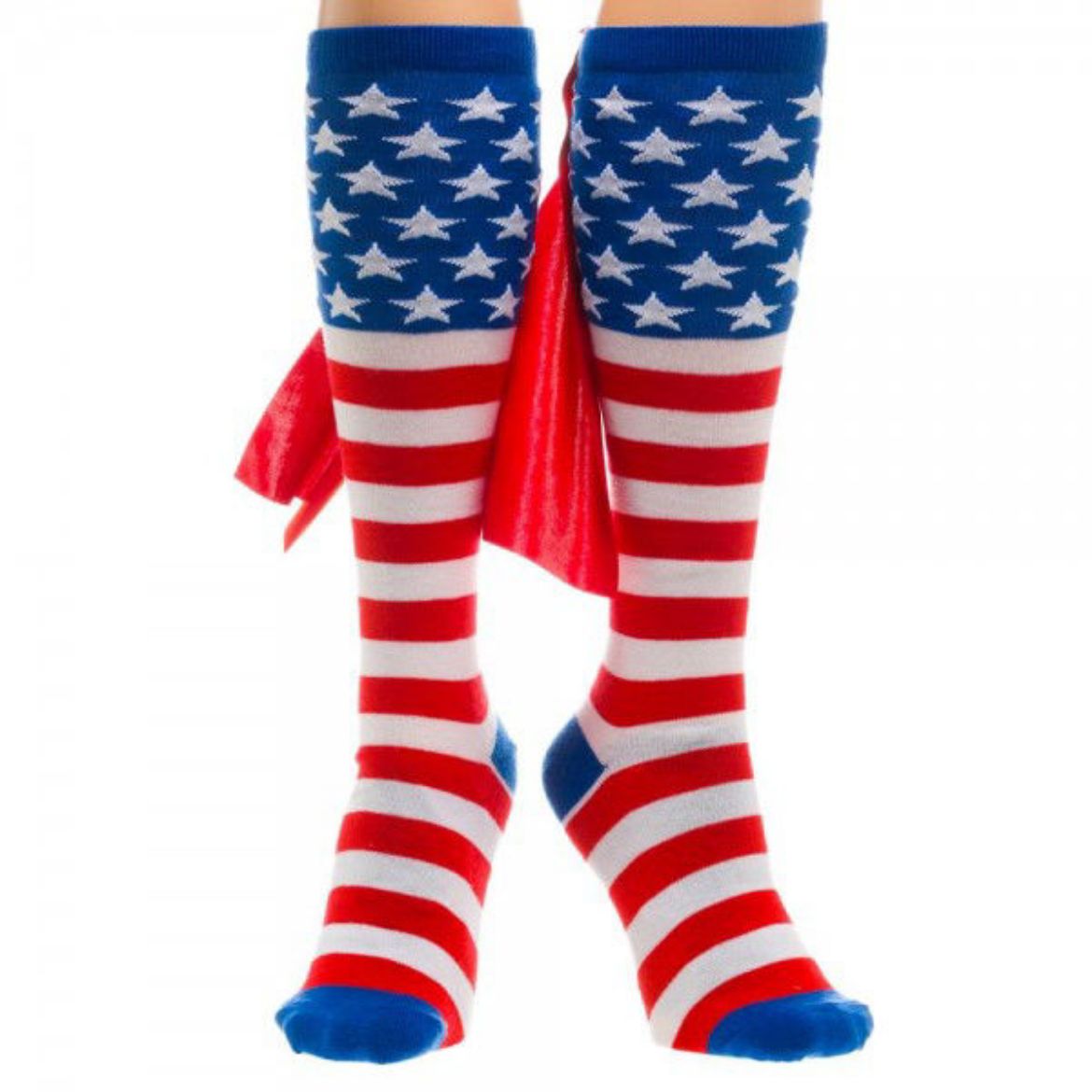 Picture of American Flag Knee High Cape Socks