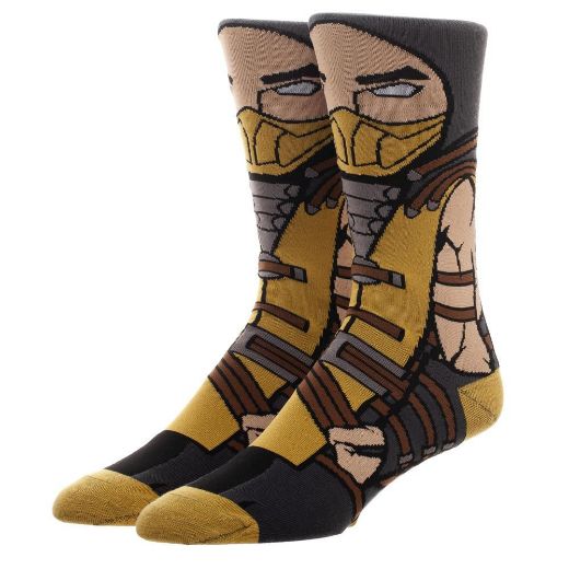 Picture of Mortal Kombat Scorpion Animigos 360 Character Socks