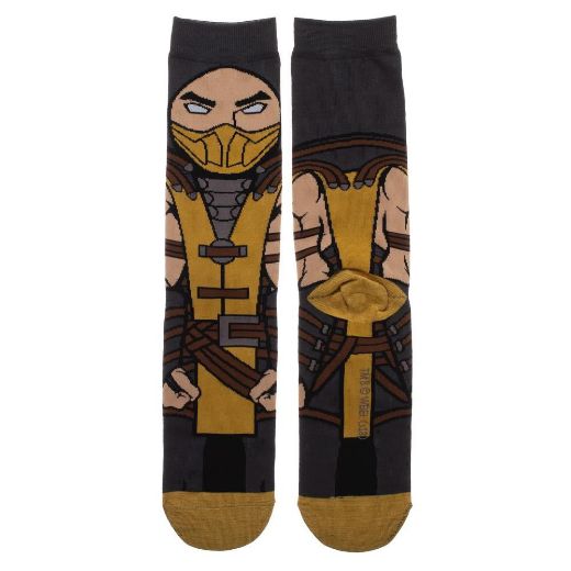 Picture of Mortal Kombat Scorpion Animigos 360 Character Socks