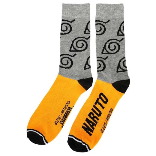 Picture of Naruto Split Color 5 Pair Crew Socks