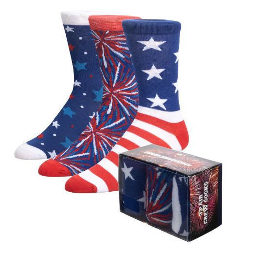 Picture of Americana 3 Pair Crew Box Set