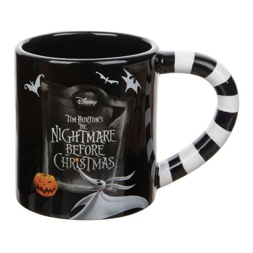Picture of The Nightmare Before Christmas Jack & Sally 20 oz. Sculpted Ceramic Mugs - Set of 2