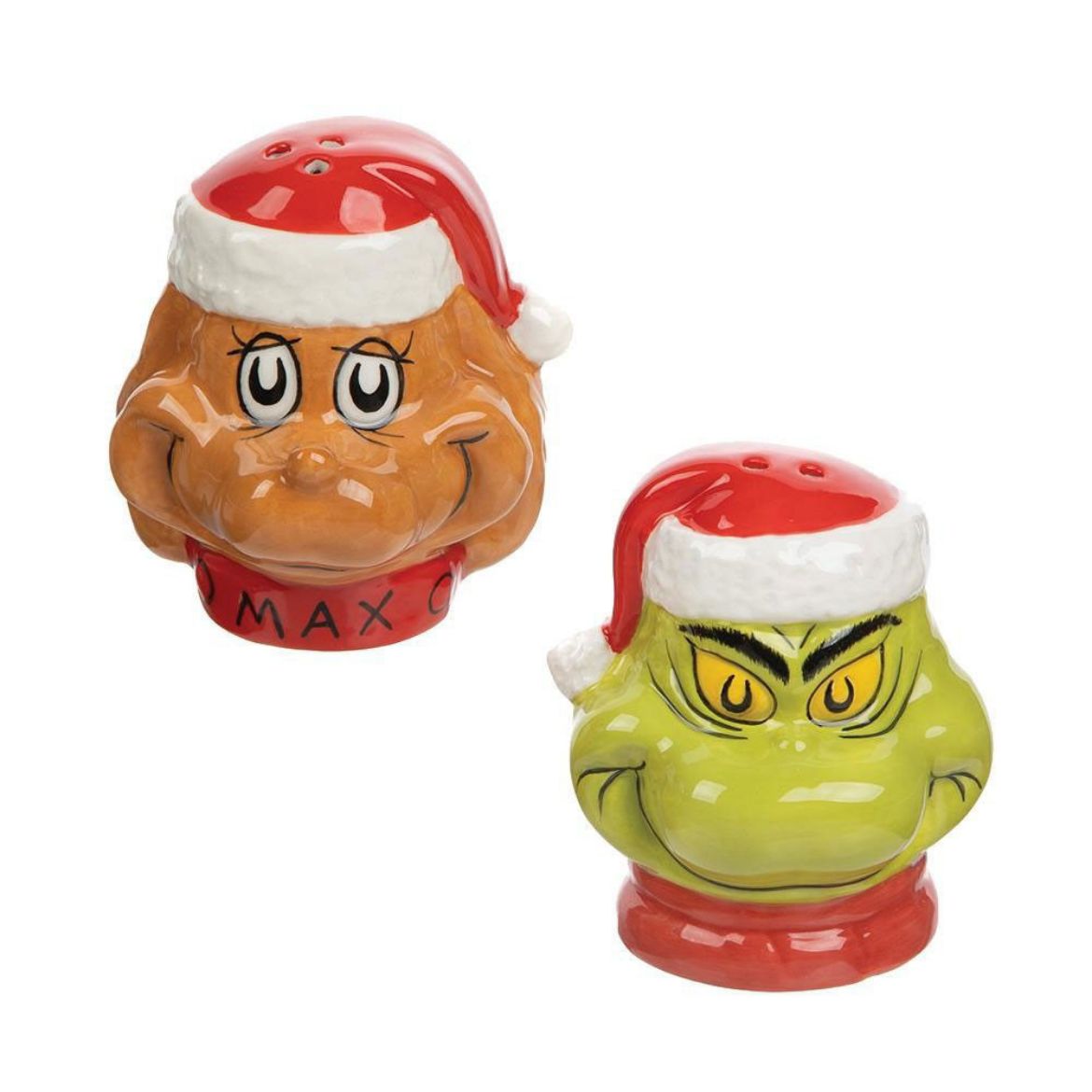 Picture of Dr. Seuss The Grinch Sculpted Ceramic Salt & Pepper Set