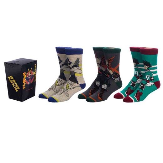 Picture of My Hero Academia 3 Pair Crew Socks Box Set