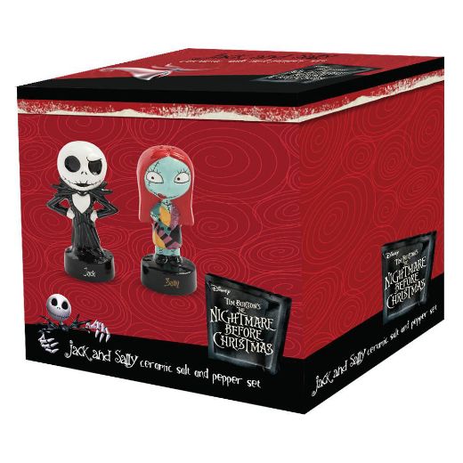 Picture of The Nightmare Before Christmas Jack & Sally Sculpted Salt & Pepper Set