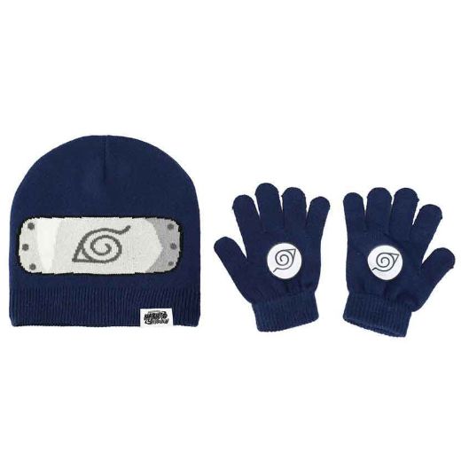 Picture of Naruto Hidden Leaf Village Youth Beanie & Gloves Combo