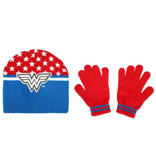Picture of DC Comics Wonder Woman Youth Beanie & Gloves Combo