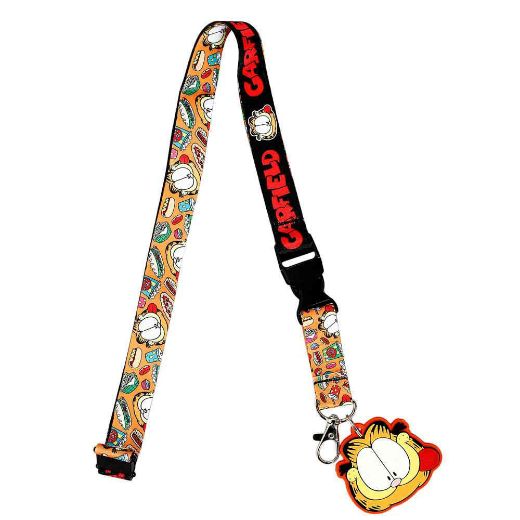 Picture of Garfield Food Pattern Sublimated Lanyard