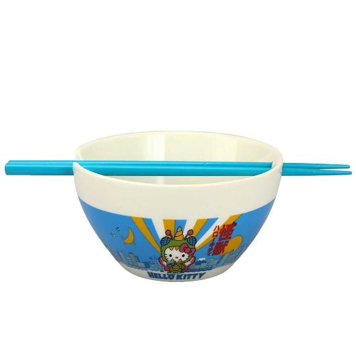 Picture of Hello Kitty Kaiju 20 oz. Ceramic Ramen Bowl with Chopsticks
