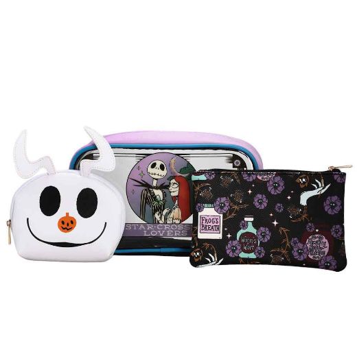 Picture of The Nightmare Before Christmas Mystic Opulence Travel Cosmetic Bags - Set of 3