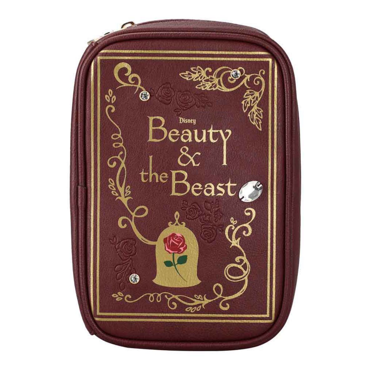 Picture of Disney Beauty and The Beast Storybook Inspired Travel Cosmetic Bag