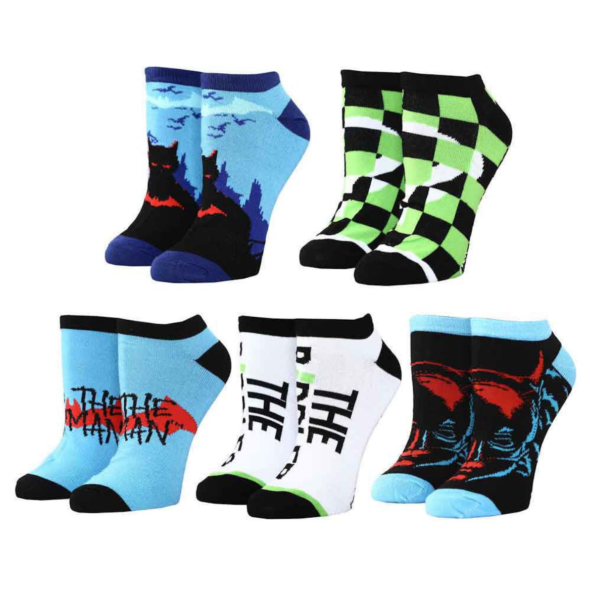 Picture of DC Comics The Batman Movie 5 Pair Ankle Socks