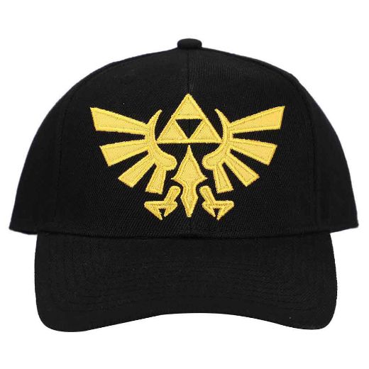 Picture of Zelda Hyrule Crest Embroidered Pre-Curved Bill Snapback