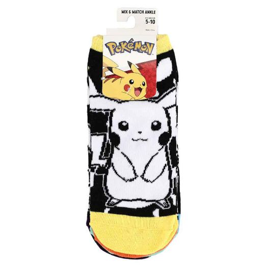 Picture of Pokemon Characters Youth 5 Pair Ankle Socks