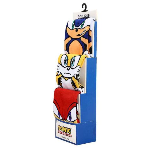 Picture of Sonic the Hedgehog  Sonic, Tails, and Knuckles 3 Pair Crew Sock