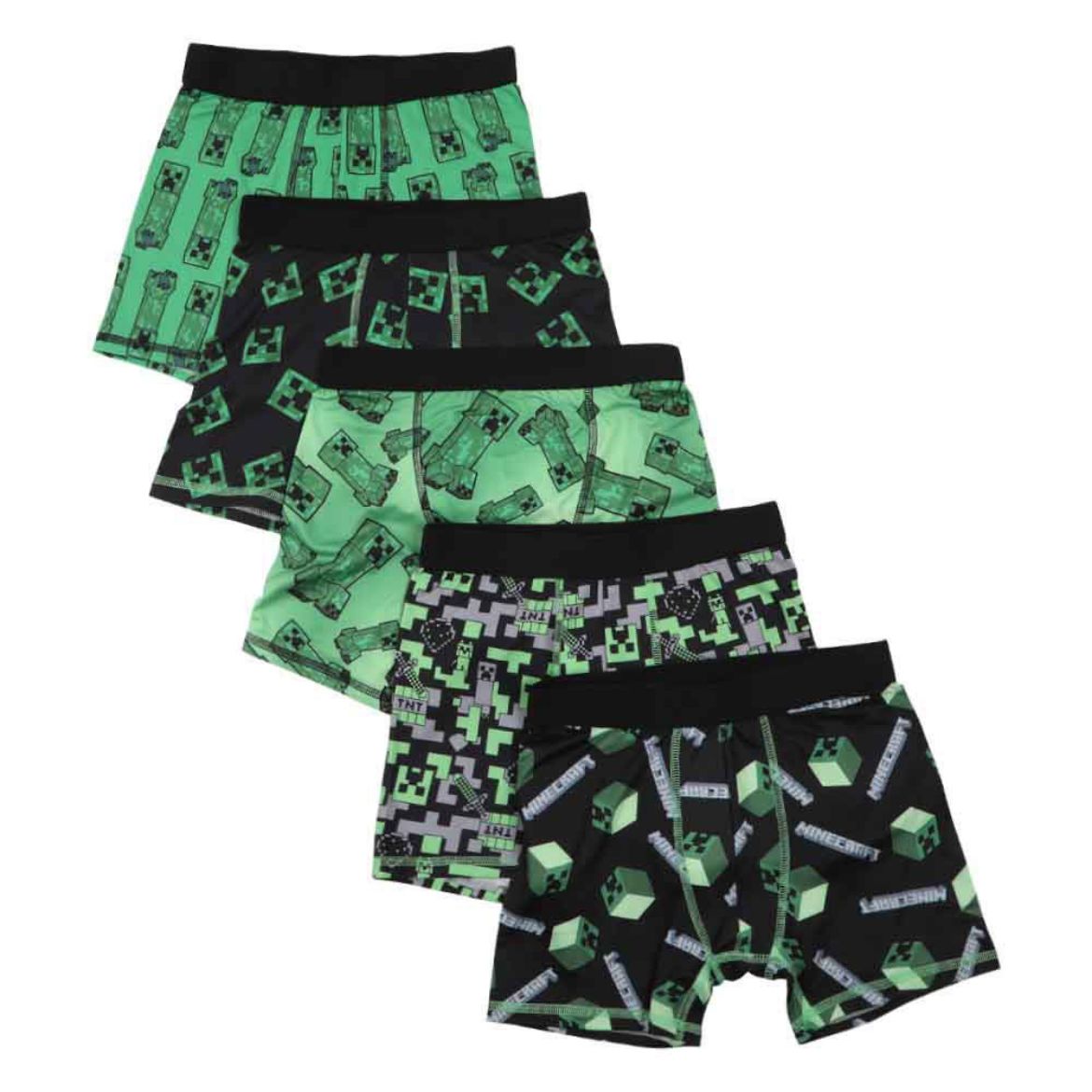 Picture of Minecraft Creeper Youth 5 pc. Boxer Briefs
