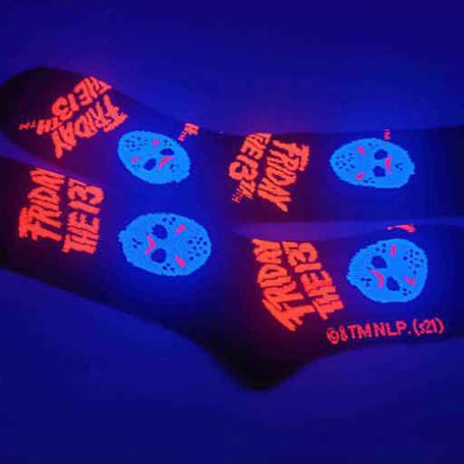 Picture of Friday The 13th Icons Black Light Crew Sock