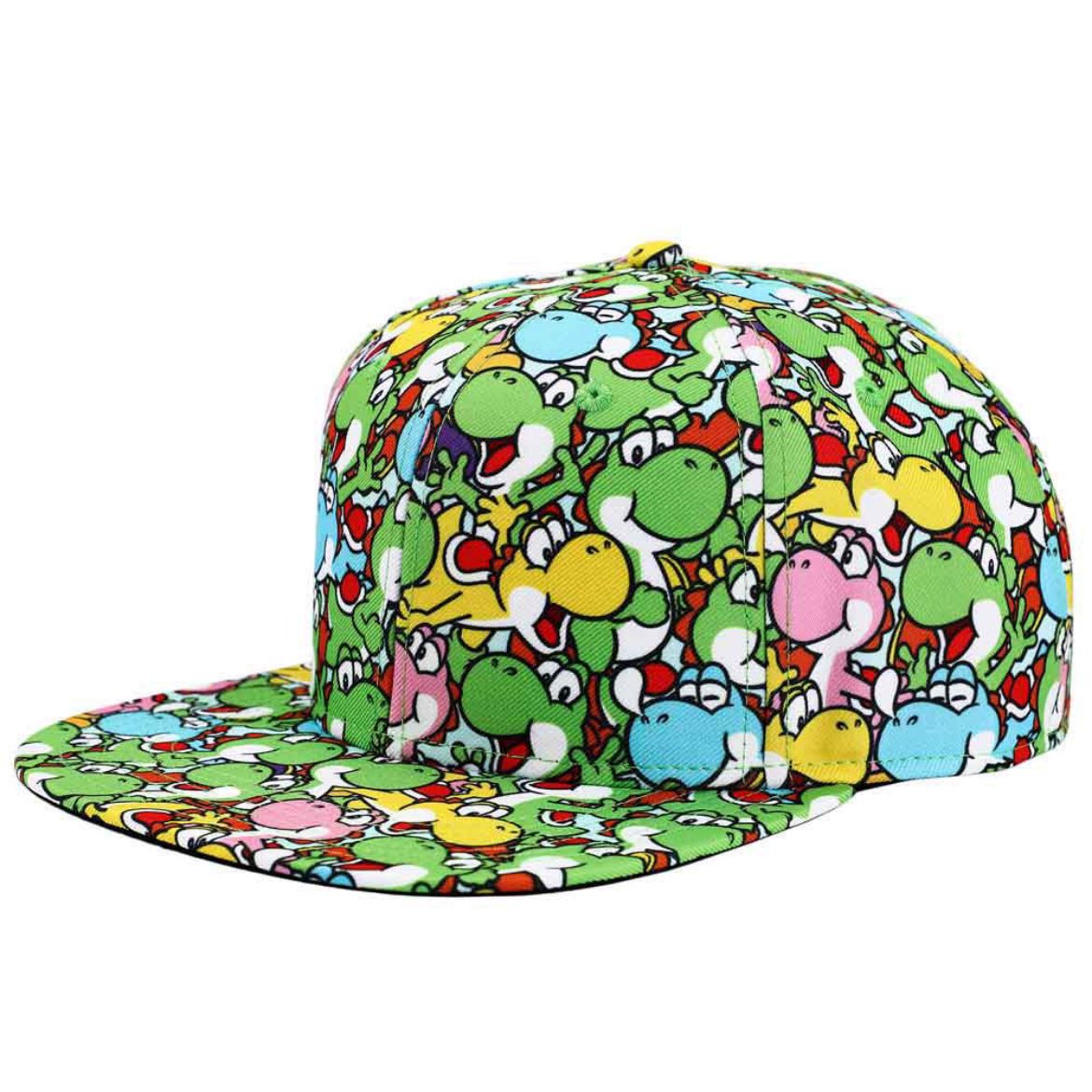 Picture of Super Mario Yoshi Youth AOP Flat Bill Snapback