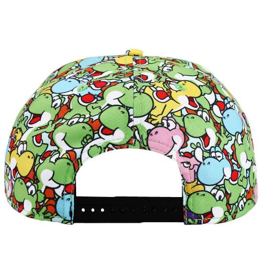 Picture of Super Mario Yoshi Youth AOP Flat Bill Snapback