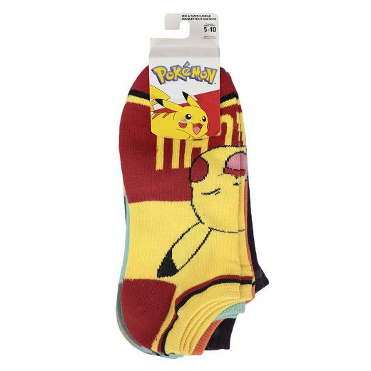 Picture of Pokemon Character Names 6 Pair Ankle Socks