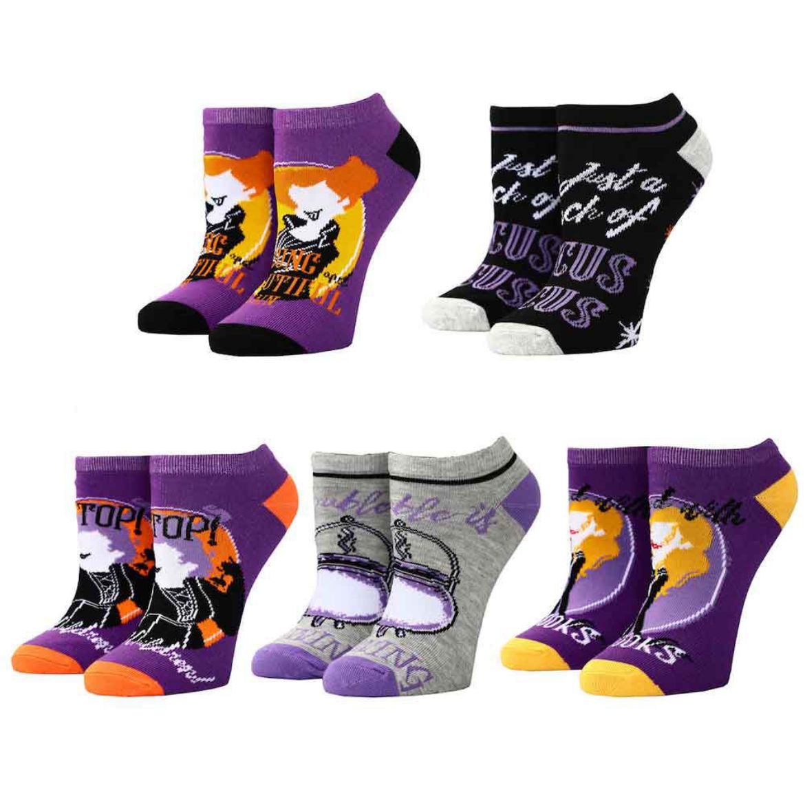 Picture of Hocus Pocus Characters 5 Pair Ankle Socks