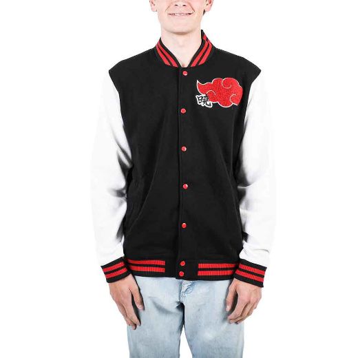 Picture of Naruto Akatsuki Embroidered Fleece Letterman Jacket