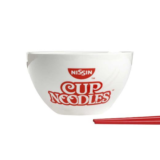 Picture of The Original Cup Noodles 20 oz. Ceramic Ramen Bowl with Chopsticks