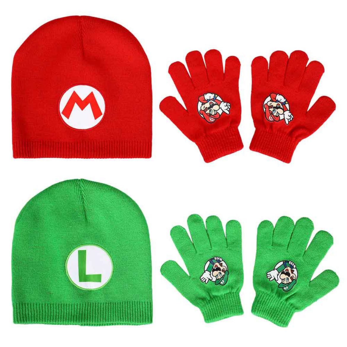 Picture of Super Mario Bros Youth Beanie & Gloves Combo - Set of 2
