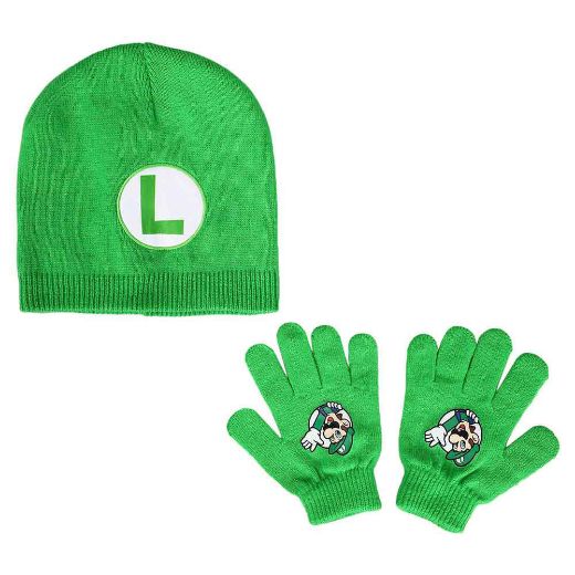 Picture of Super Mario Bros Youth Beanie & Gloves Combo - Set of 2