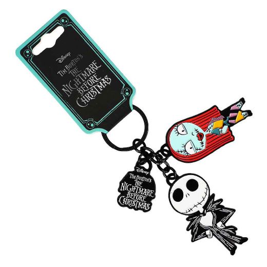 Picture of Nightmare Before Christmas Jack & Sally Multi Charm Keychain