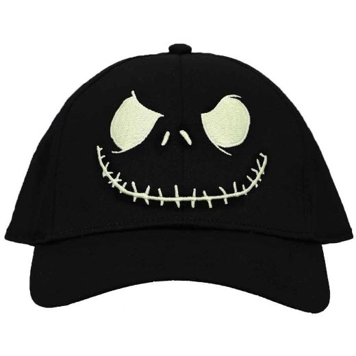Picture of The Nightmare Before Christmas Jack Glow. Elite Flex Pre-Curved Bill Snapback