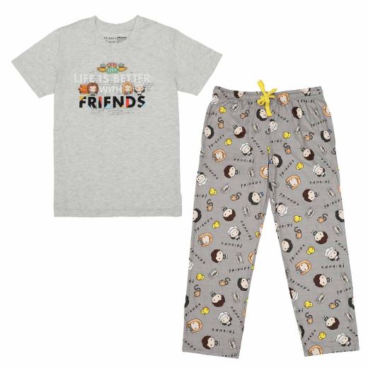 Picture of Friends Life's is Better Chibi Sleepwear Set