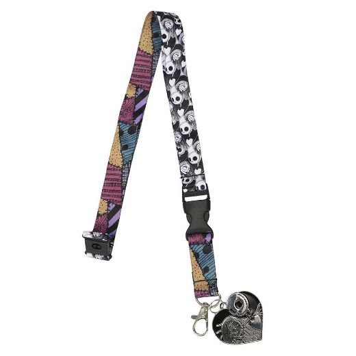 Picture of The Nightmare Before Christmas Jack & Sally Metal Charm Lanyard
