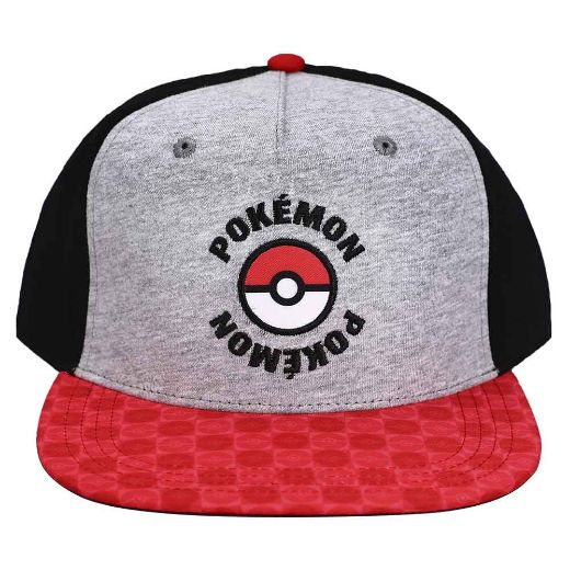 Picture of Pokemon Twill Color Blocked Youth Flat Bill Snapback