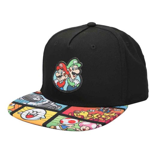 Picture of Super Mario Bros Flat Bill Snapback & Bi-fold Wallet Combo