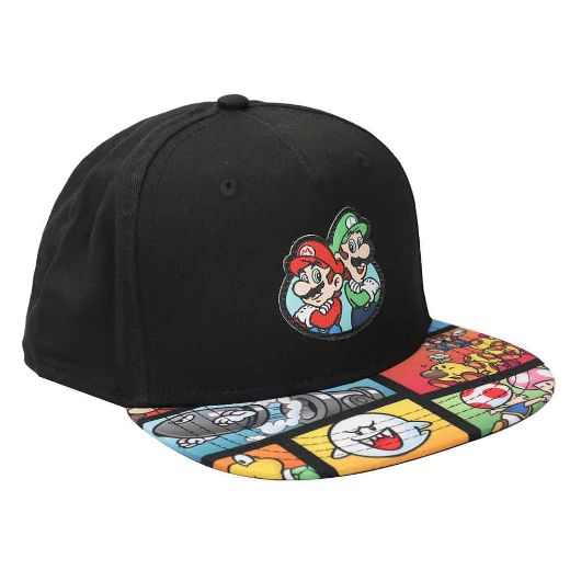 Picture of Super Mario Bros Flat Bill Snapback & Bi-fold Wallet Combo