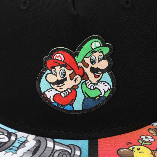 Picture of Super Mario Bros Flat Bill Snapback & Bi-fold Wallet Combo
