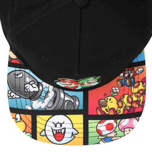 Picture of Super Mario Bros Flat Bill Snapback & Bi-fold Wallet Combo
