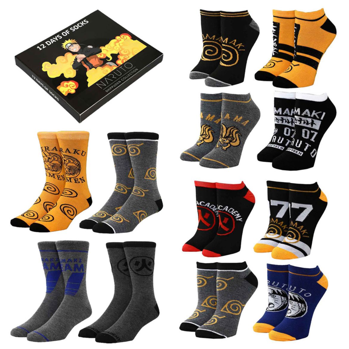Picture of Naruto 12 Days of Socks Set