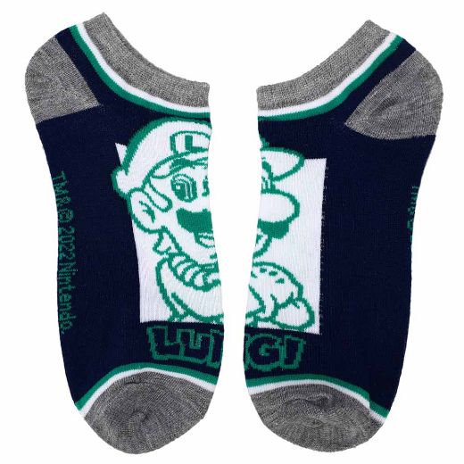 Picture of Super Mario Mixed Icons 5 Pair Ankle Socks