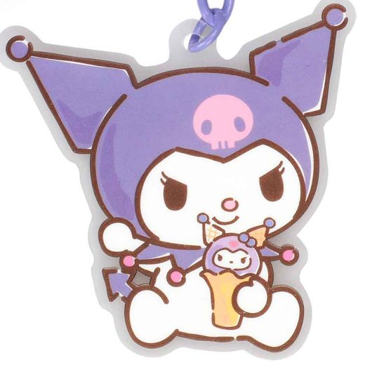 Picture of Kuromi Multi-Charm & Pom Pom Keychain