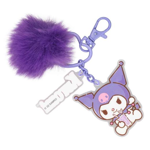 Picture of Kuromi Multi-Charm & Pom Pom Keychain