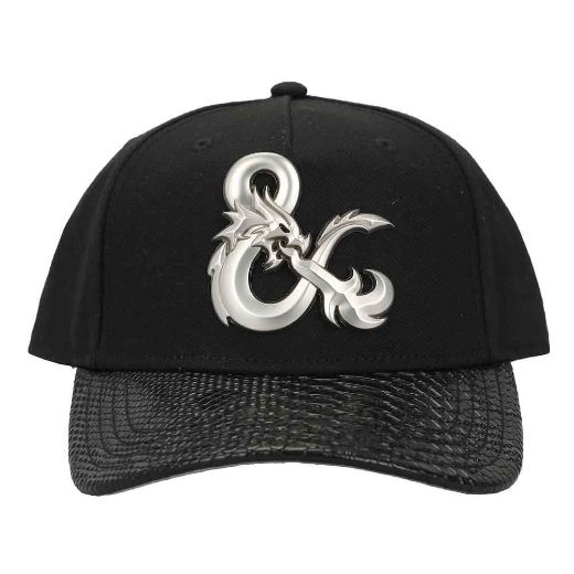 Picture of Dungeons & Dragons Metal Badge and Dragon Skin Pre-Curved Bill Snapback