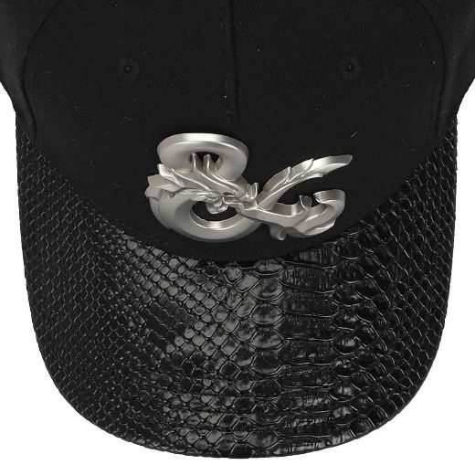 Picture of Dungeons & Dragons Metal Badge and Dragon Skin Pre-Curved Bill Snapback