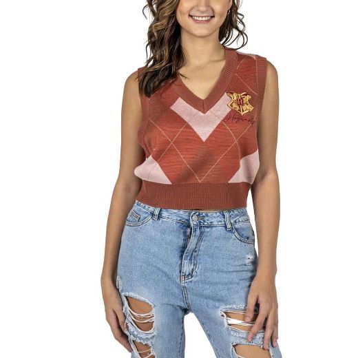 Picture of Harry Potter Hogwarts Juniors Cropped Sweater Vest