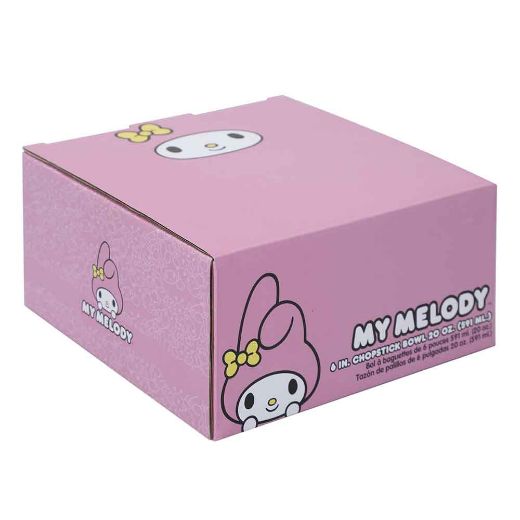 Picture of My Melody 20 oz. Ceramic Ramen Bowl with Chopsticks