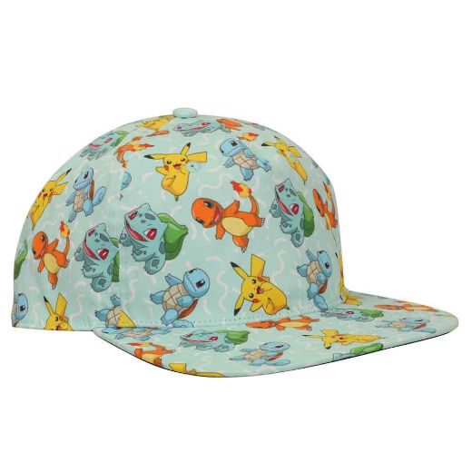Picture of Pokemon AOP Character Flat Bill Snapback