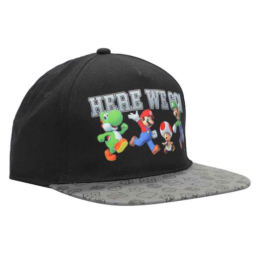 Picture of Super Mario Here We Go Youth Flat Bill Snapback