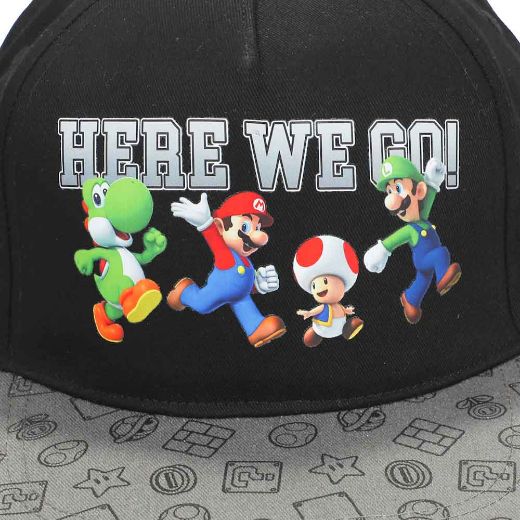 Picture of Super Mario Here We Go Youth Flat Bill Snapback