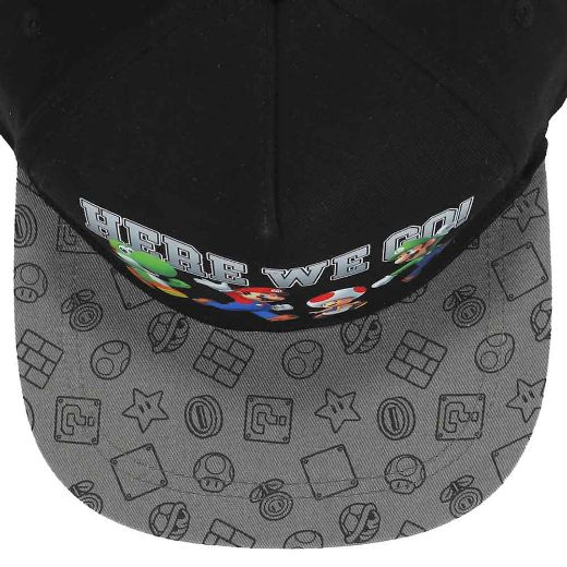 Picture of Super Mario Here We Go Youth Flat Bill Snapback